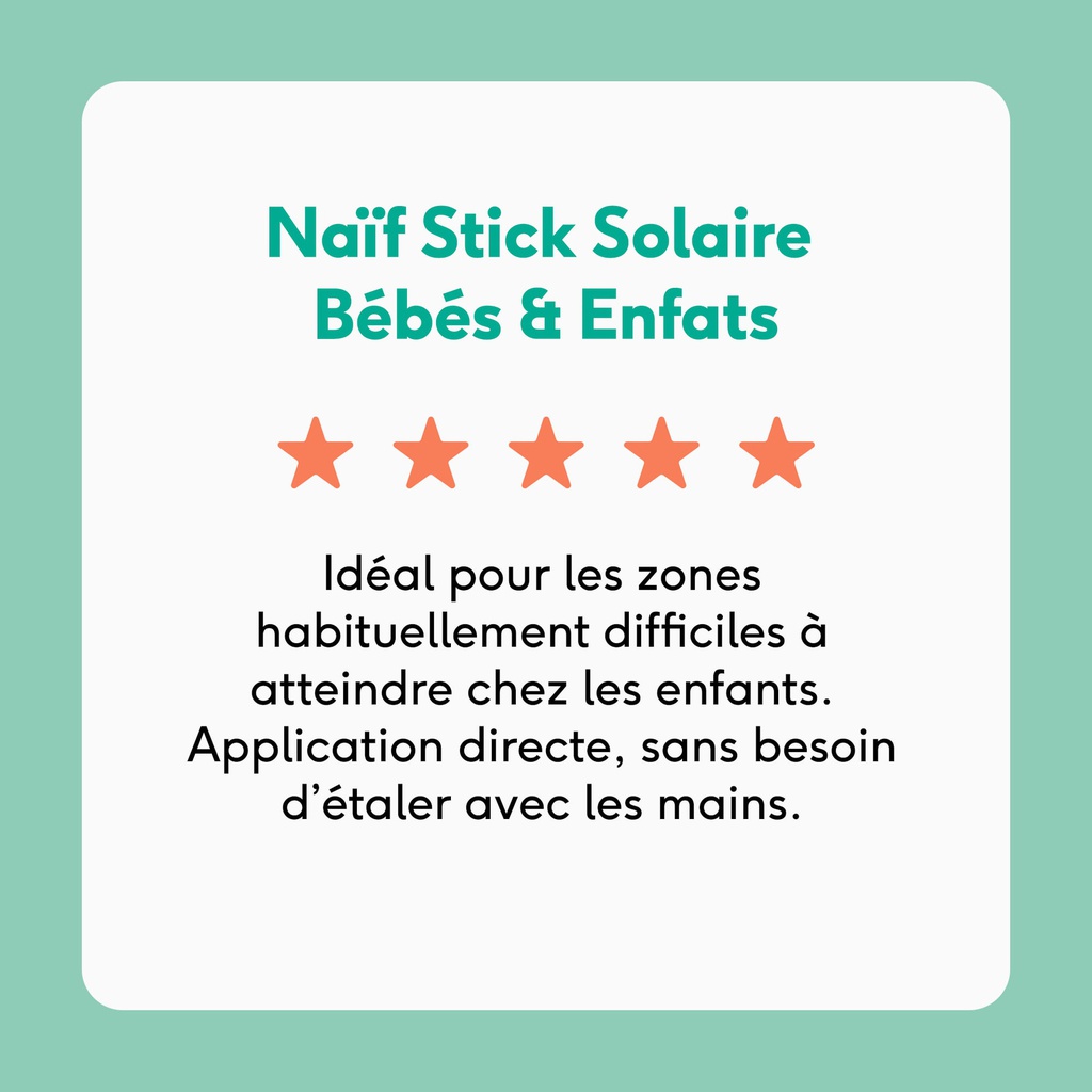 Naïf - Crème solaire minérale en stick SPF50