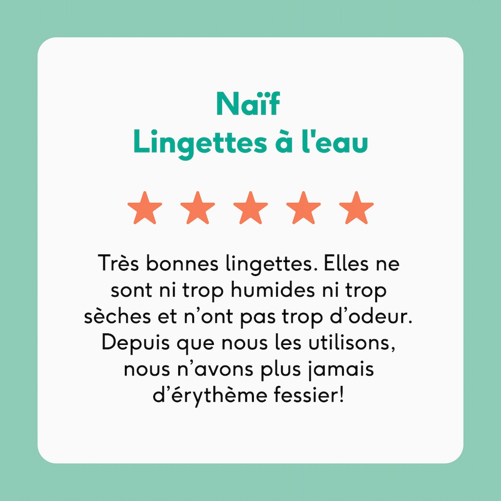Naïf - Lingettes à l'eau (3x54 lingettes)