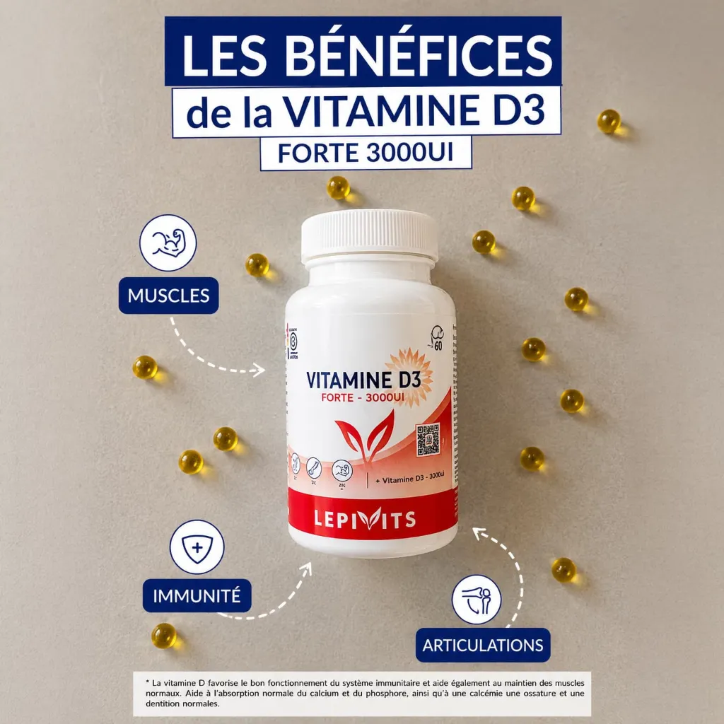 Vitamine D3 Forte 3000UI Bénéfices.webp