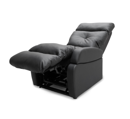 Fauteuil releveur Cosy, Médium, en vinyle noir, avec modules de couettes zippés