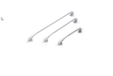 Barre acier époxy blanc - 45,7cm