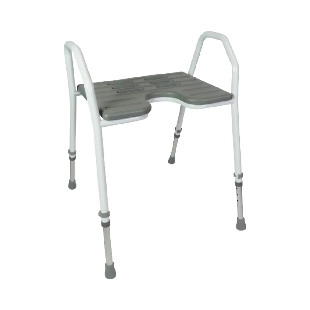 [812217] Tabouret de douche CAP VERT avec accoudoirs, assise découpée - 47cm
