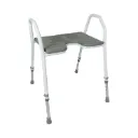 Tabouret de douche CAP VERT avec accoudoirs, assise découpée - 47cm