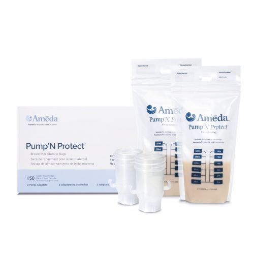 Sachets de conservation lait maternel 180 ml (150 pièces) + 2 adaptateurs