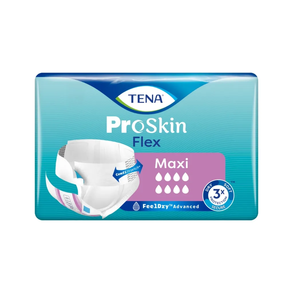 [730453] TENA ProSkin Flex Maxi, change complet absorbants avec ceinture (S)