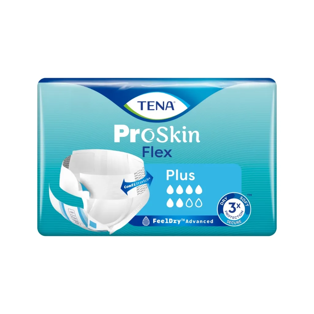 [730437] TENA ProSkin Flex Plus, change complet absorbants avec ceinture (S)