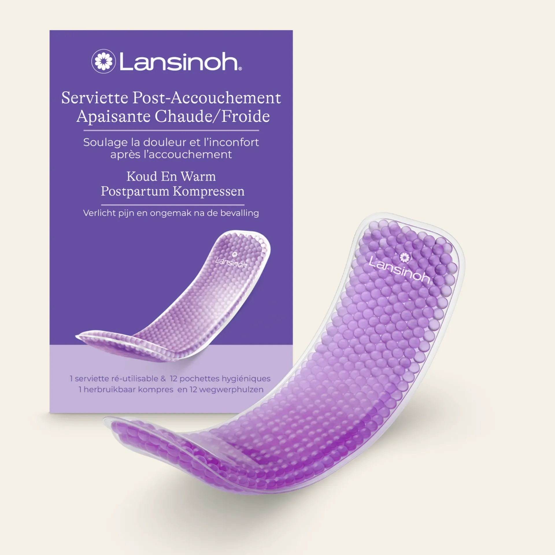 Serviette post-accouchement apaisante chaude/froide