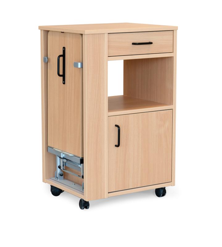 Table de nuit avec roulette, tablette réglable en hauteur