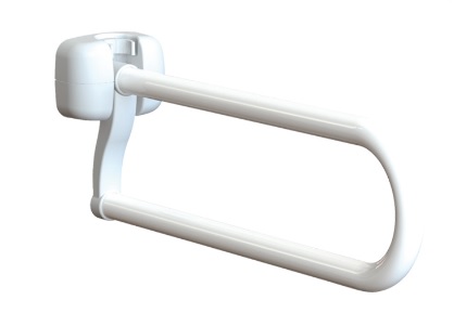 [986.300] Barre d'appui pliable blanche (60 cm)