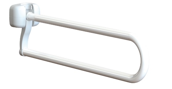 Barre d'appui pliable blanche