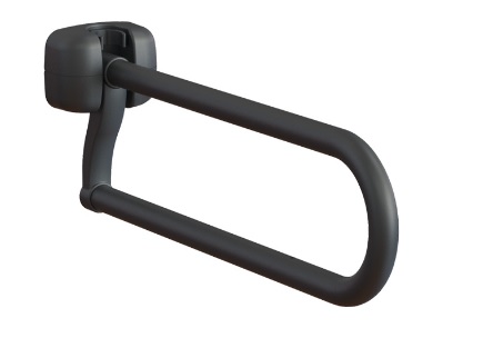 [986.310] Barre d'appui pliable noire (60 cm)