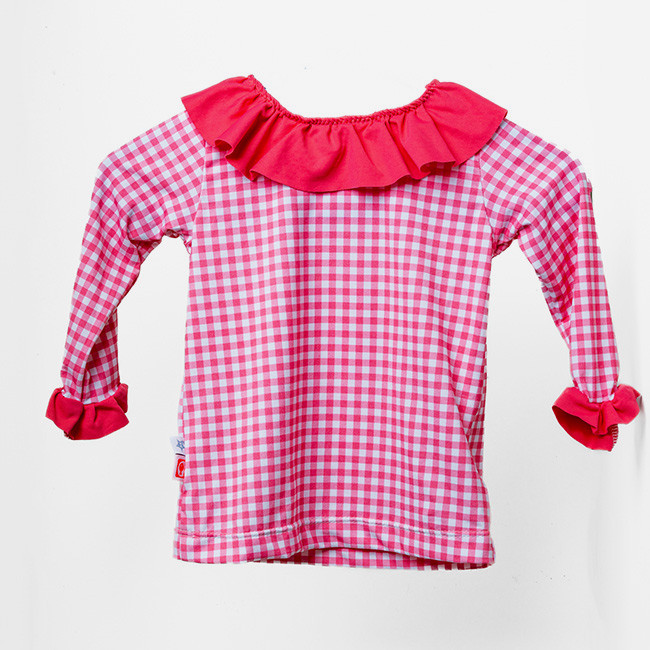 [HAM-Top Gariguette Falbala vol T6M] Hamac - T-shirt anti-UV Volantine (6 mois)