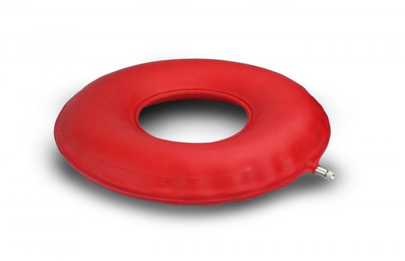 COUSSIN GONFLABLE rond rouge