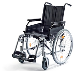 [079.050] Chaise roulante pliable pour adulte avec repose-pieds